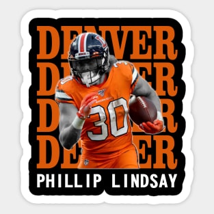 Denver Broncos Phillip Lindsay 30 Sticker